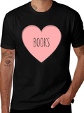 Books Heart T-Shirt - Reading Lover Tee product image 1