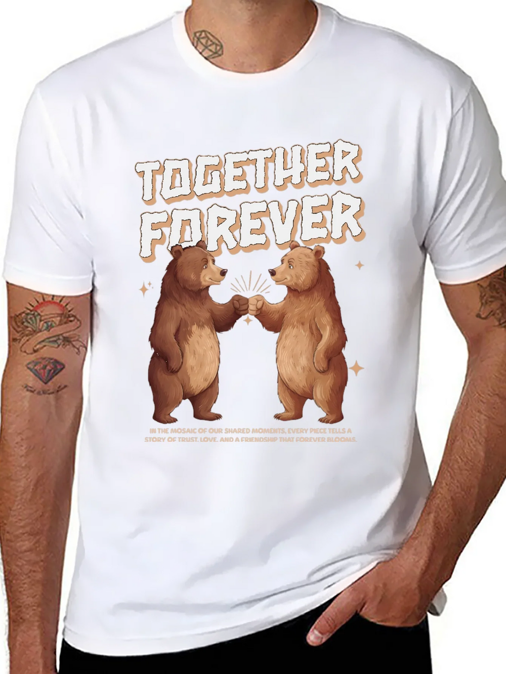 Together Forever Bear Graphic T-Shirt product image 7