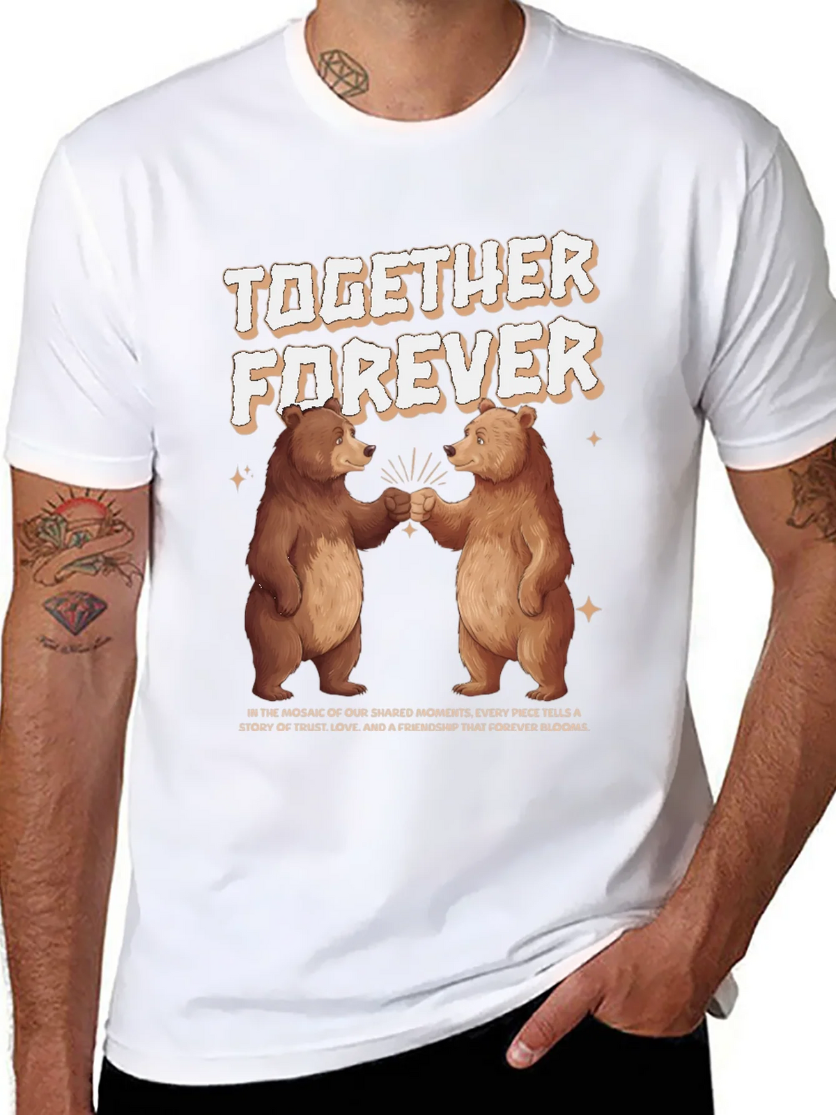 Together Forever Bear Graphic T-Shirt product image 7