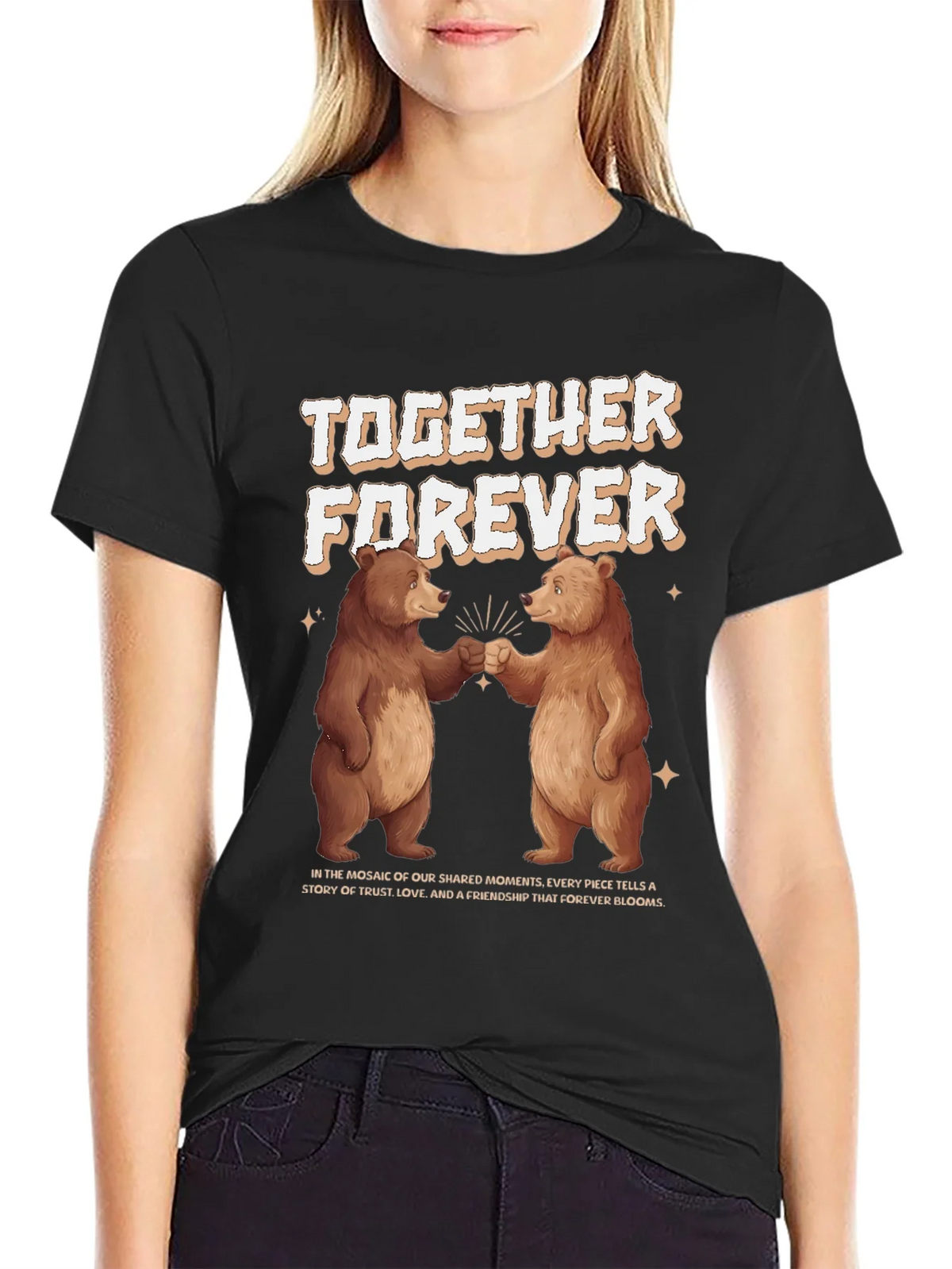 Together Forever Bear Graphic T-Shirt product image 2