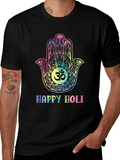 Happy Holi Hamsa Hand T-Shirt product image 1