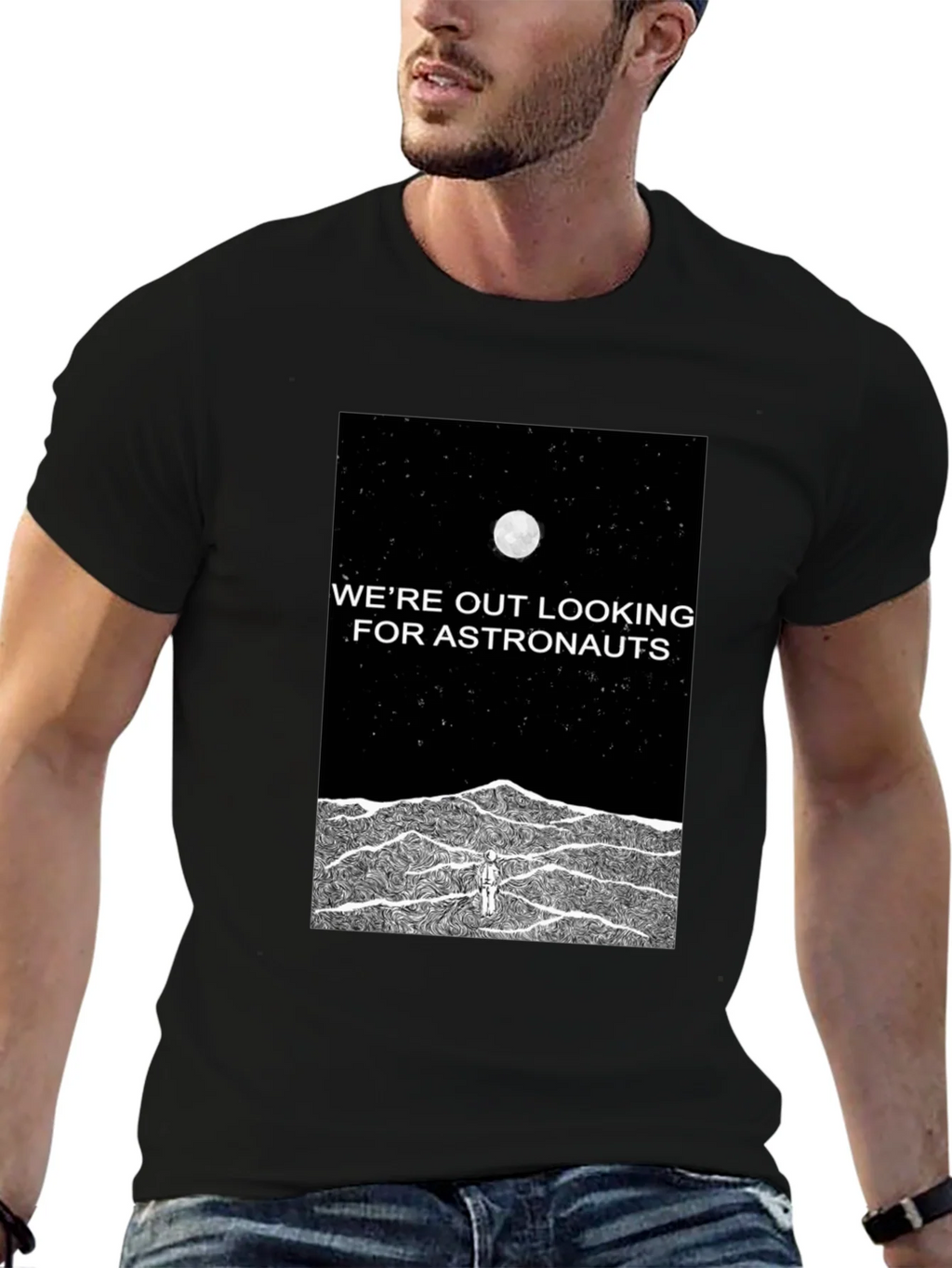 Astronaut Graphic Tee - Were Out Looking For Astronauts product image 5