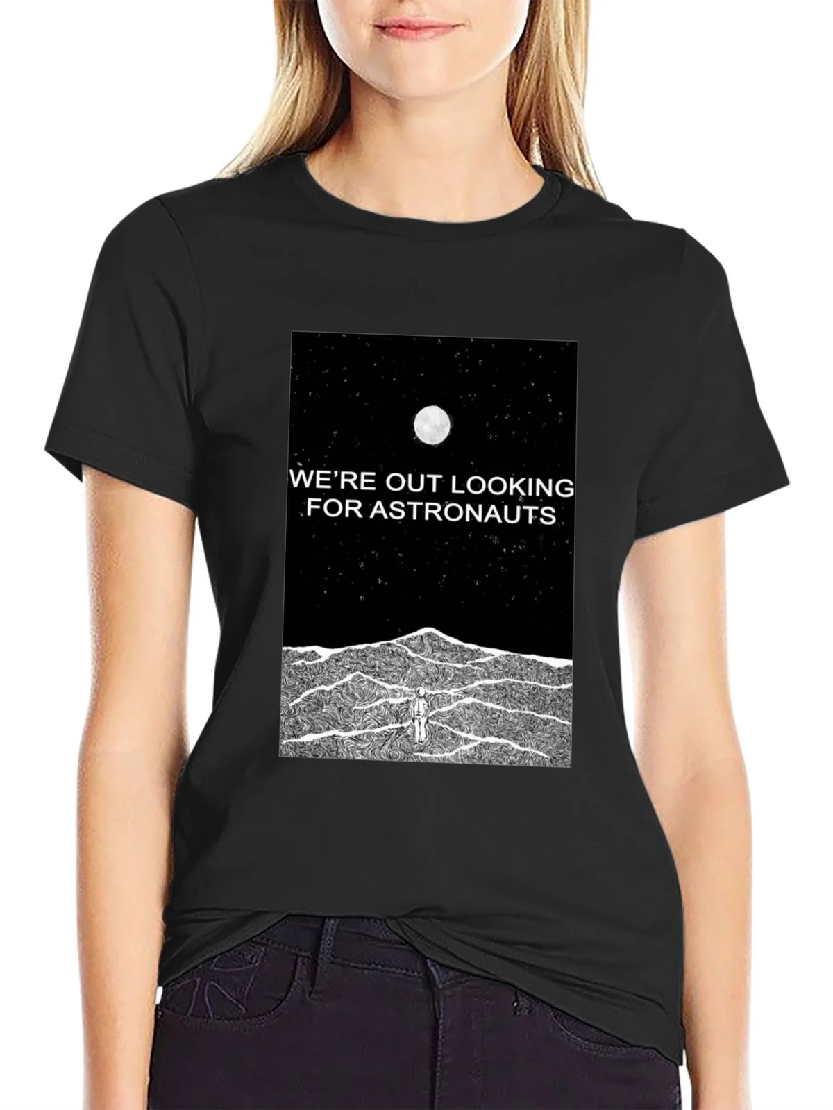 Astronaut Graphic Tee - Were Out Looking For Astronauts product image 2