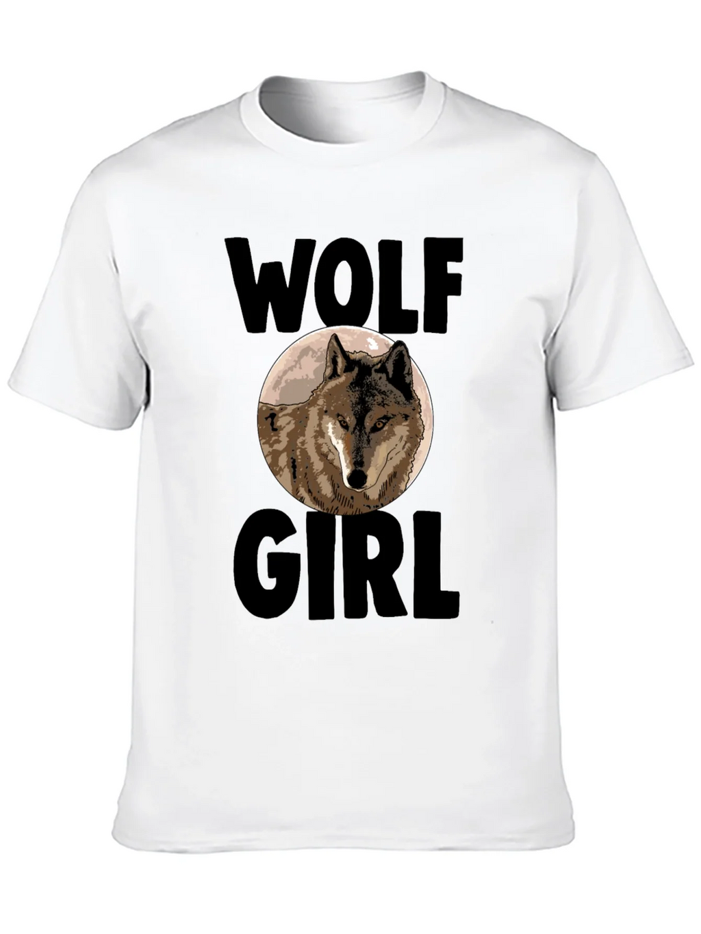 Wolf Girl Graphic Tee - Black Cotton Blend product image 5