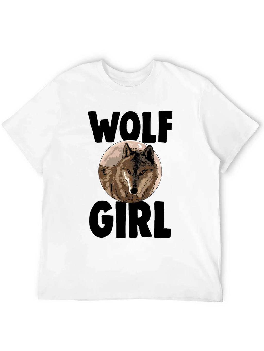 Wolf Girl Graphic Tee - Black Cotton Blend product image 7