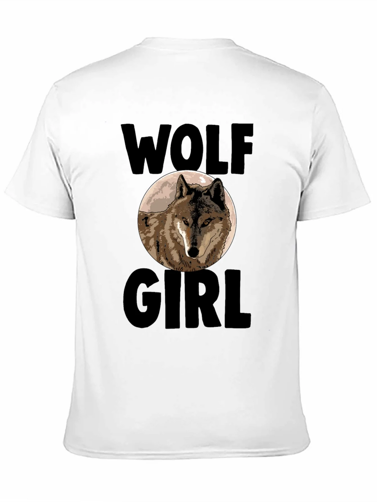 Wolf Girl Graphic Tee - Black Cotton Blend product image 6