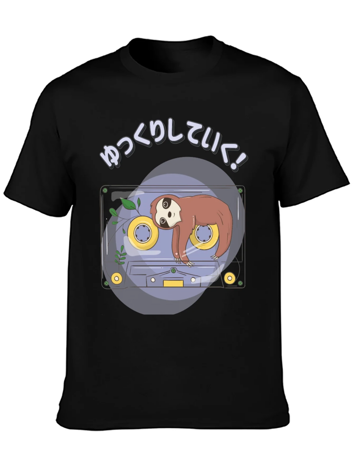 Sloth Tape Cassette T-Shirt - Relaxing Aesthetic product image 3