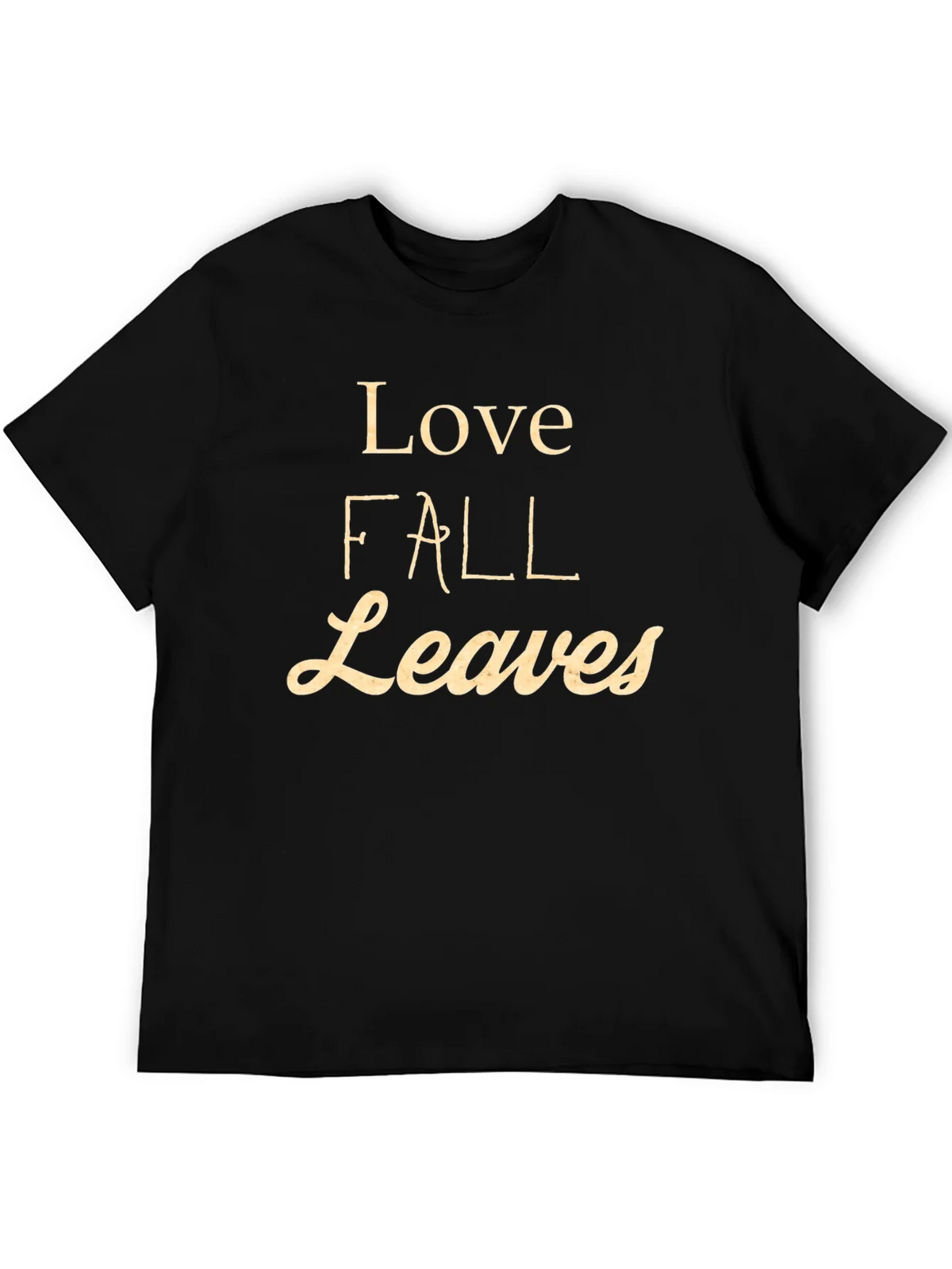 Love Fall Leaves Graphic Tee - Black T-Shirt product image 5