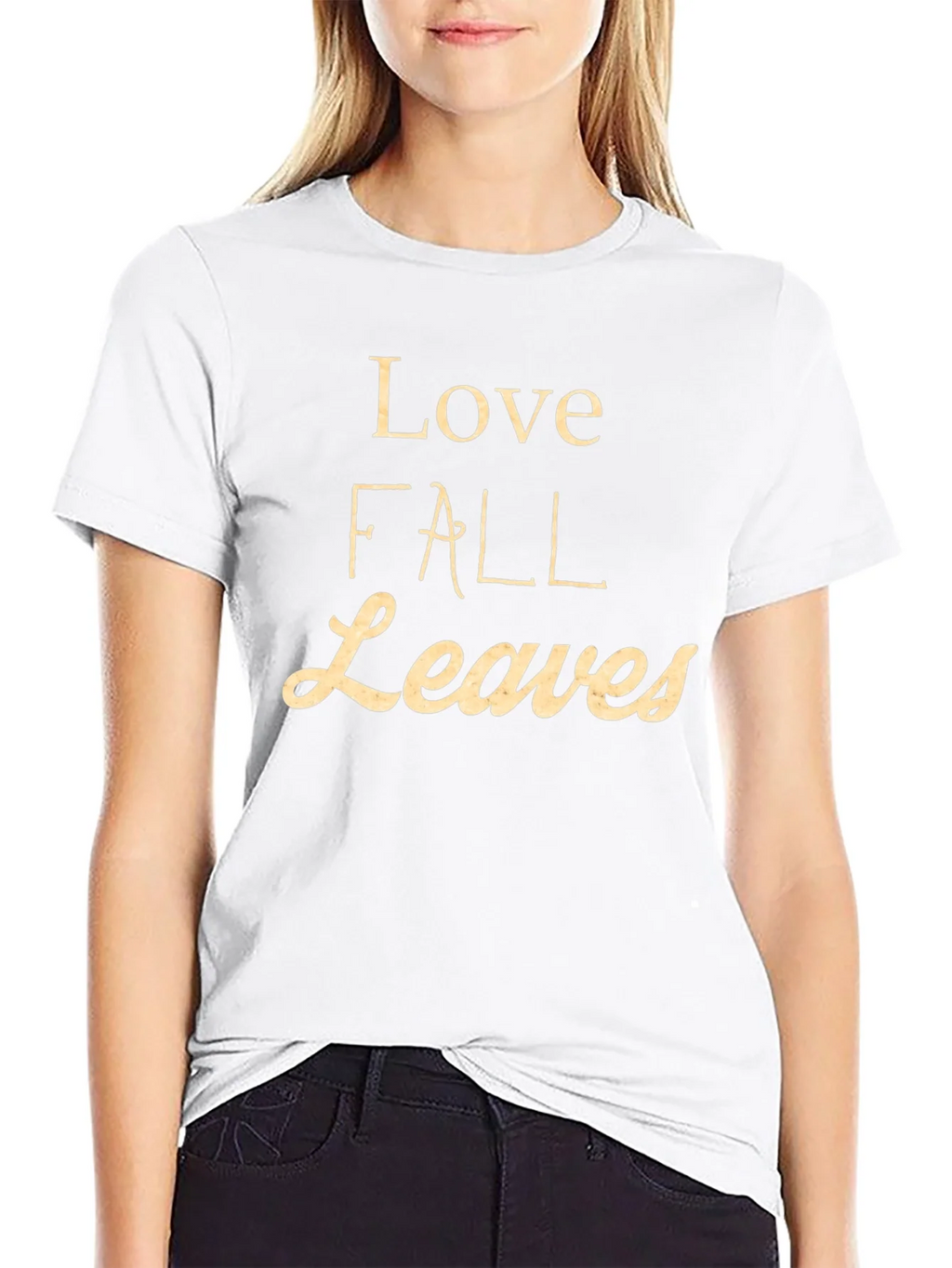 Love Fall Leaves Graphic Tee - Black T-Shirt product image 8