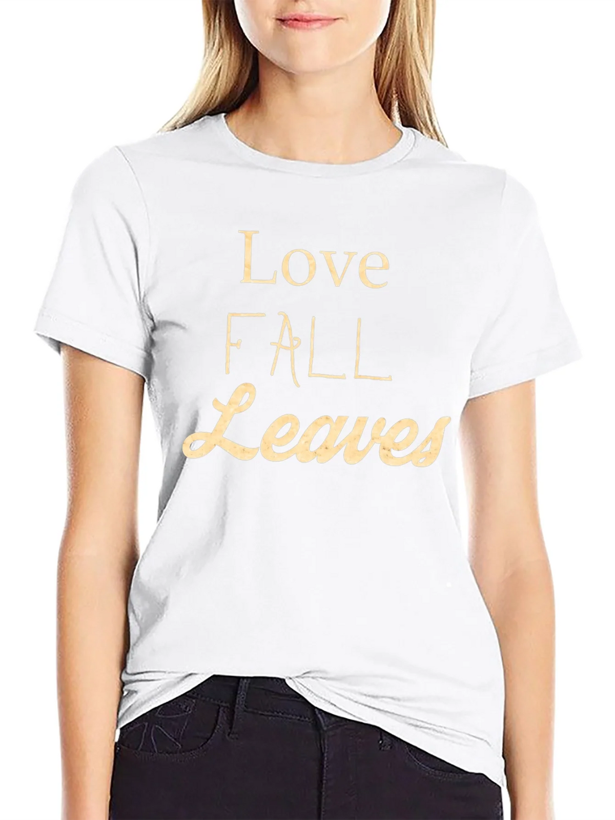 Love Fall Leaves Graphic Tee - Black T-Shirt product image 8