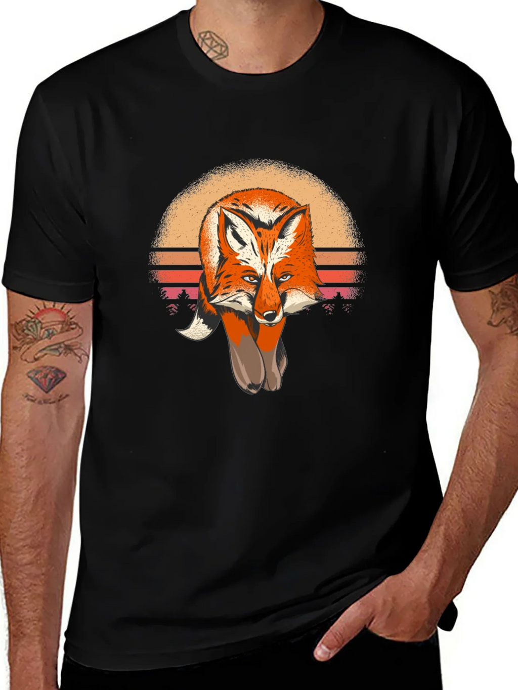 Fox Sunset Graphic Tee - Unisex Soft Cotton product image 1