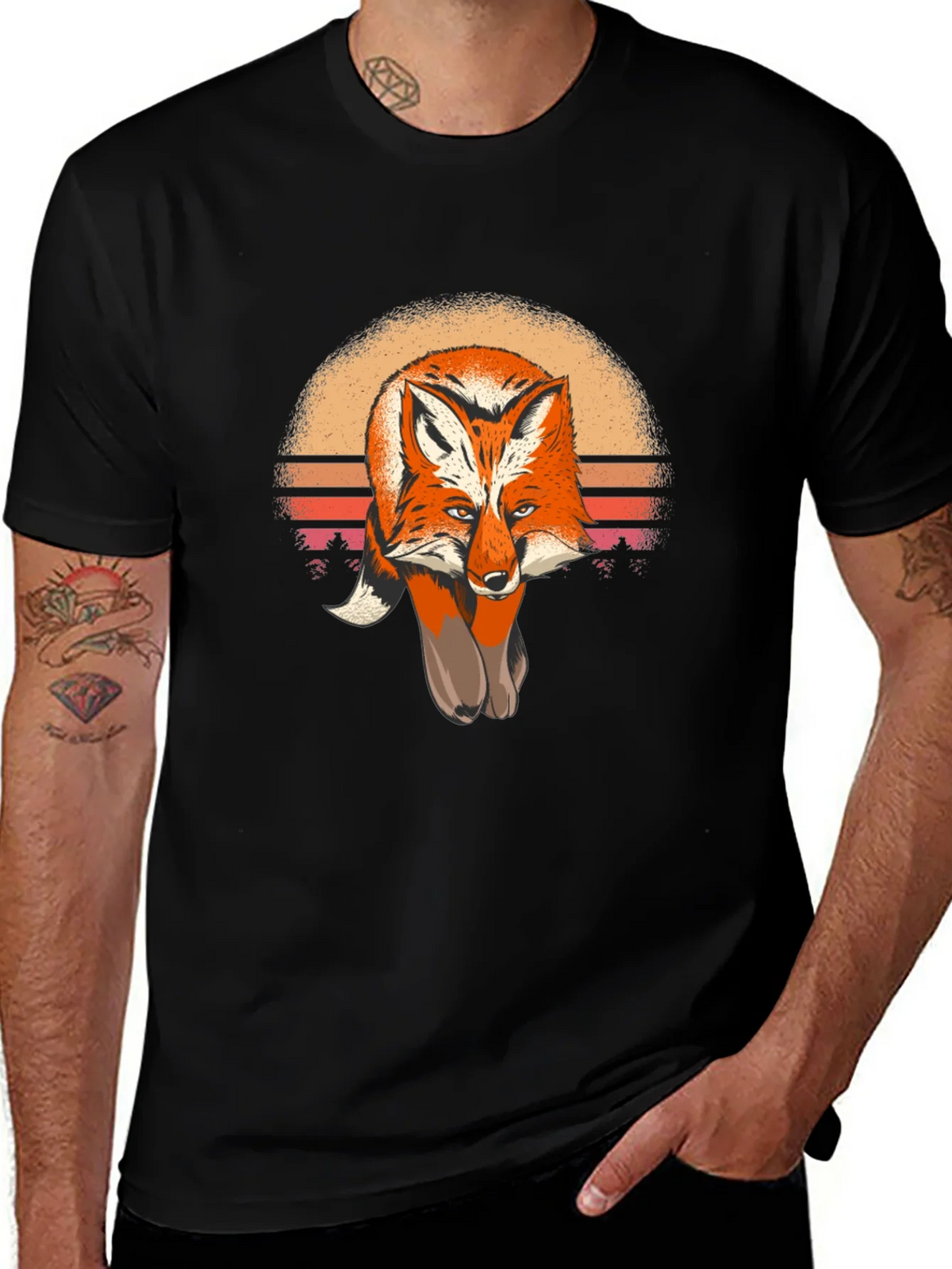 Fox Sunset Graphic Tee - Unisex Soft Cotton product image 1