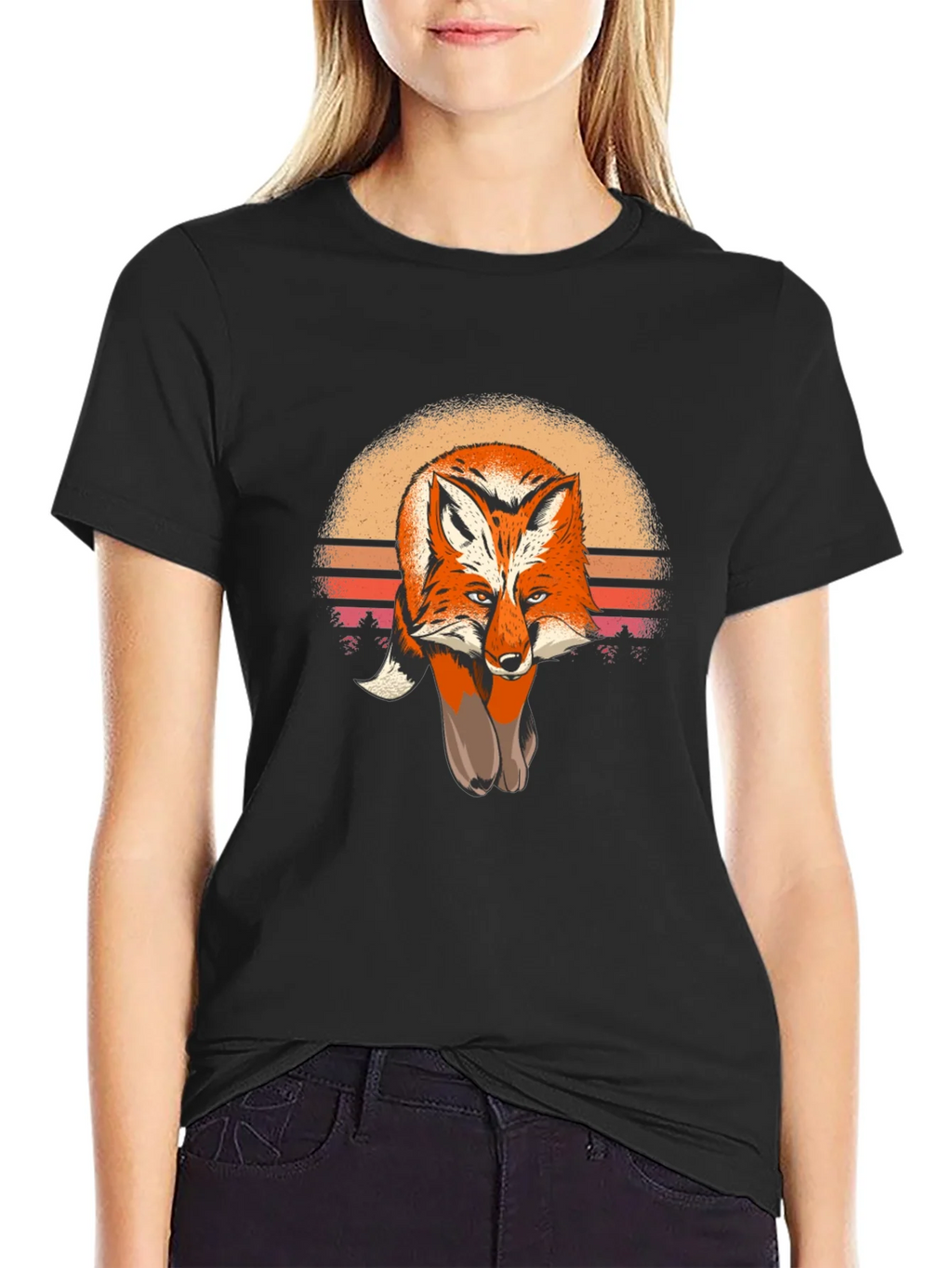 Fox Sunset Graphic Tee - Unisex Soft Cotton product image 2