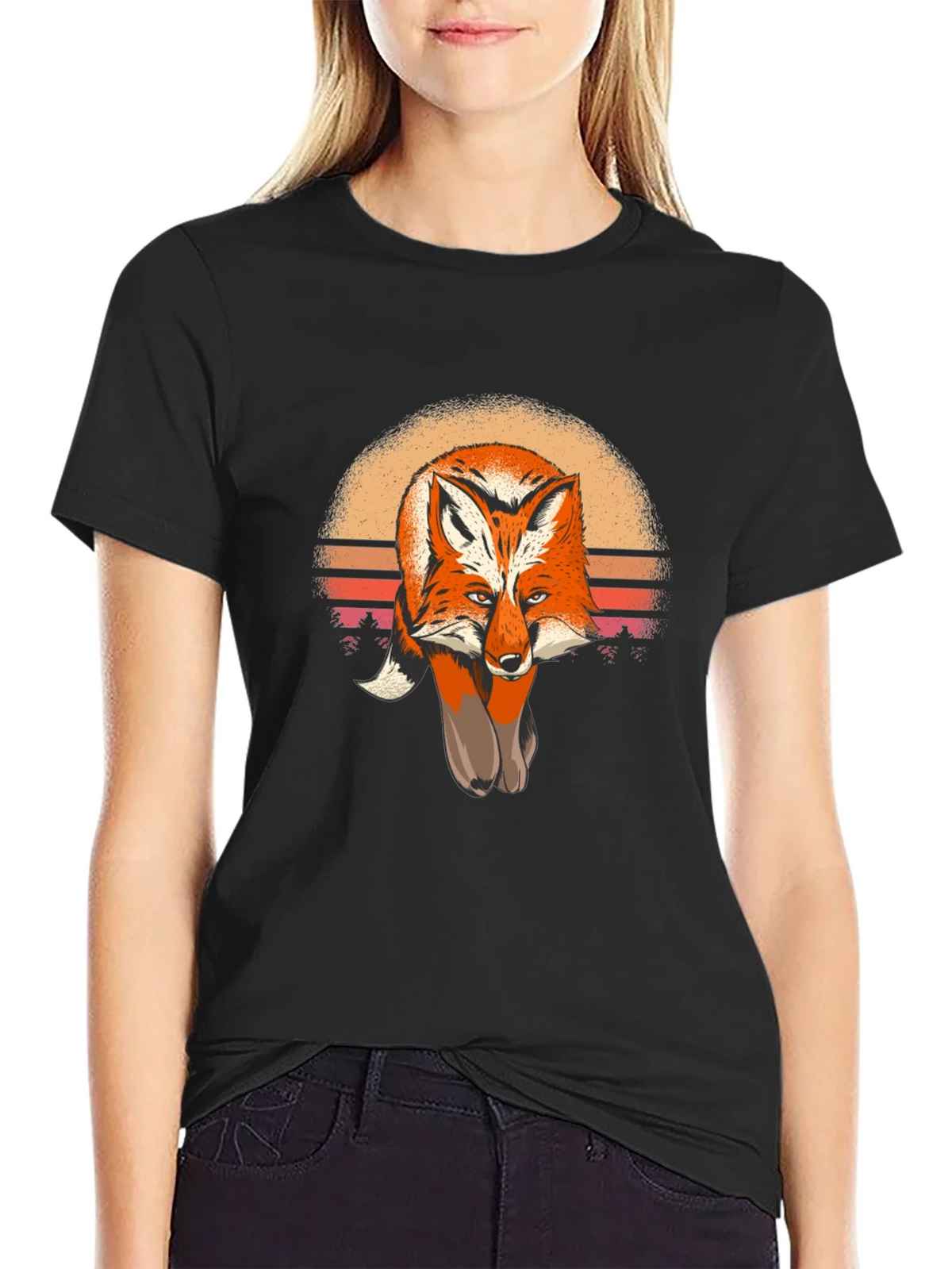 Fox Sunset Graphic Tee - Unisex Soft Cotton product image 2