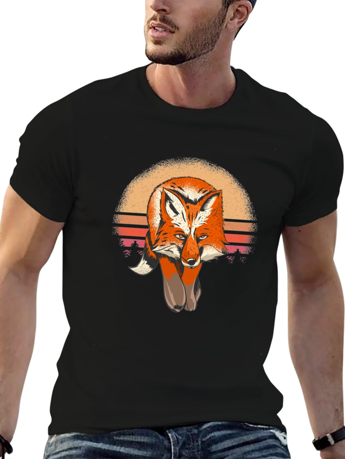 Fox Sunset Graphic Tee - Unisex Soft Cotton product image 6