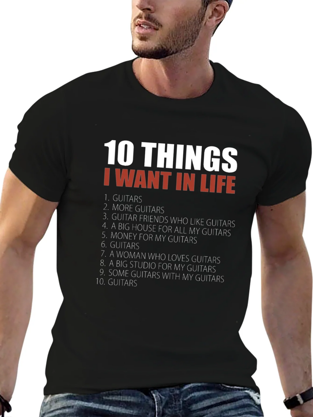 Guitar Lover T-Shirt - 10 Things I Want In Life product image 6