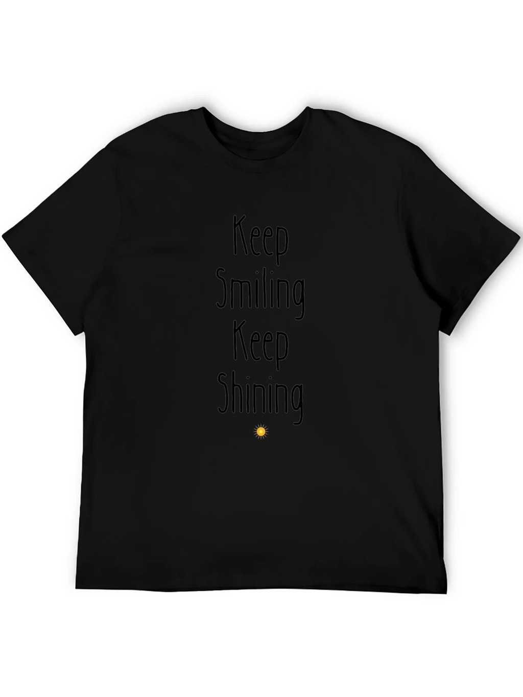 Keep Smiling Graphic Tee - Black Inspirational product image 5