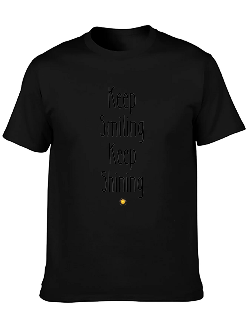Keep Smiling Graphic Tee - Black Inspirational product image 3