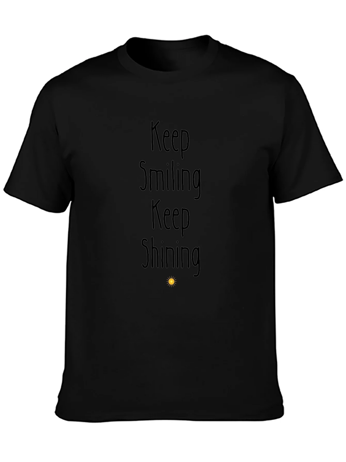 Keep Smiling Graphic Tee - Black Inspirational product image 3